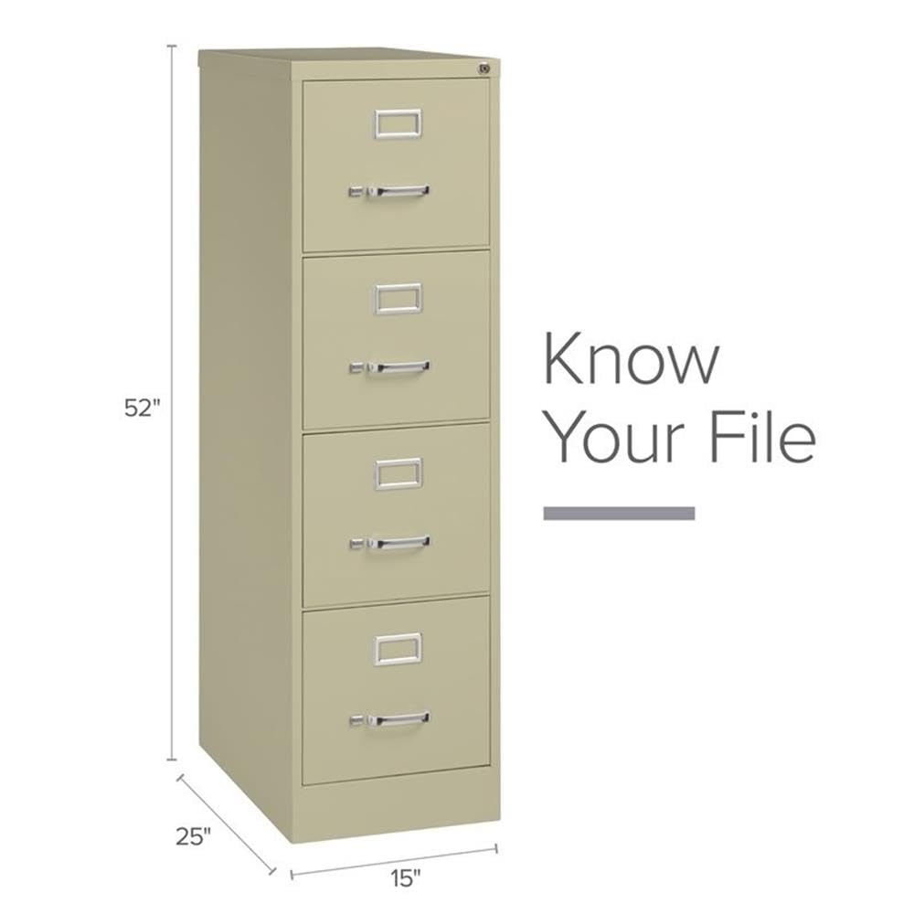 Beige 4-Drawer Metal Letter File Cabinet Z52631
