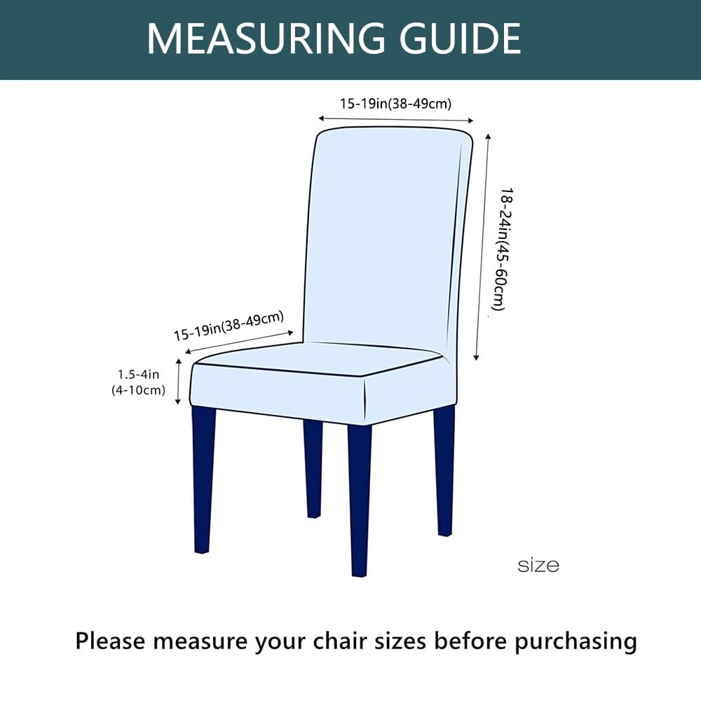 Black 4PCS Waterproof PU Leather Dining Chair Covers D45085