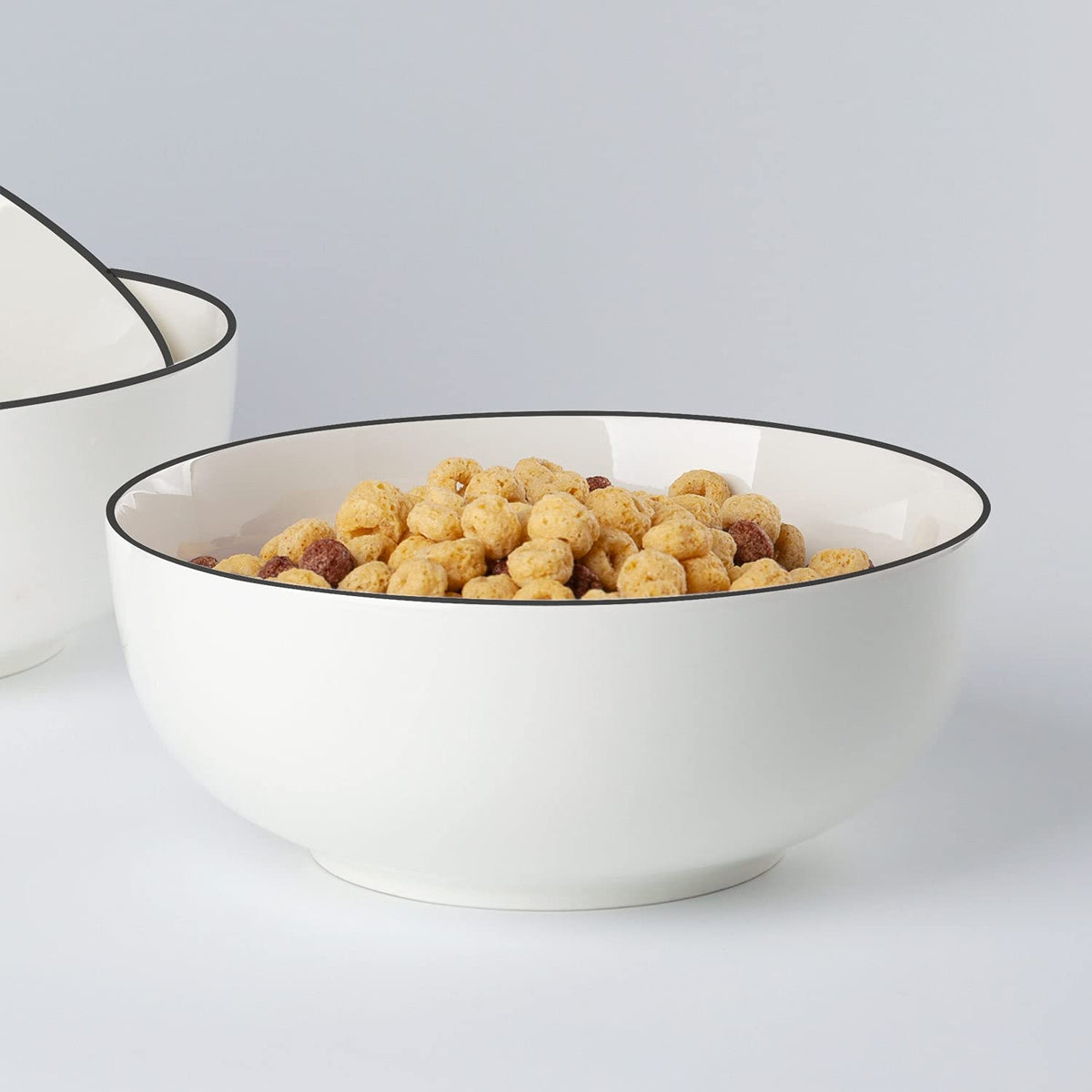 40 oz Off White Porcelain Bowl Set of 4 Z71082