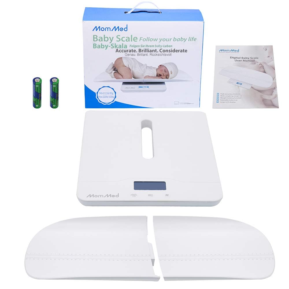 Baby Scale with Hold Function, Blue Backlight, Weight and Height Track X3106