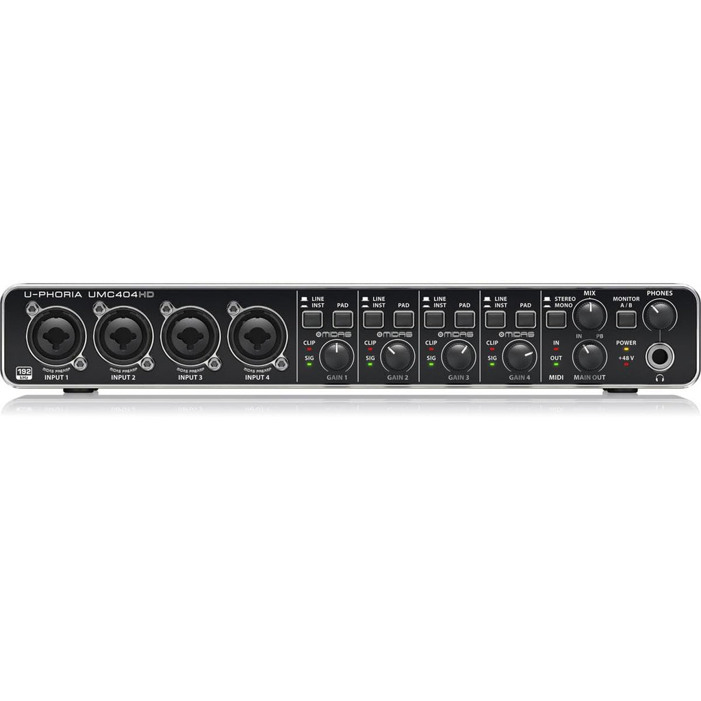 USB Audio/MIDI Interface with Mic Preamplifiers and 2x 25' XLR Cables U658