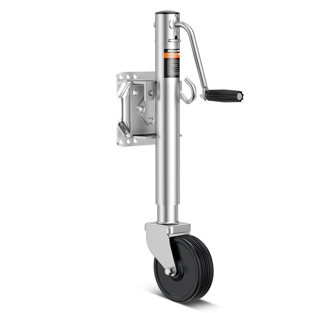 1200 lbs Galvanized Steel Trailer Jack with Wheel H61195
