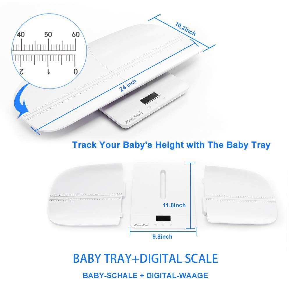 Baby Scale with Hold Function, Blue Backlight, Weight and Height Track X3106