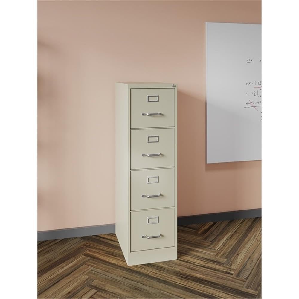 Beige 4-Drawer Metal Letter File Cabinet Z52631