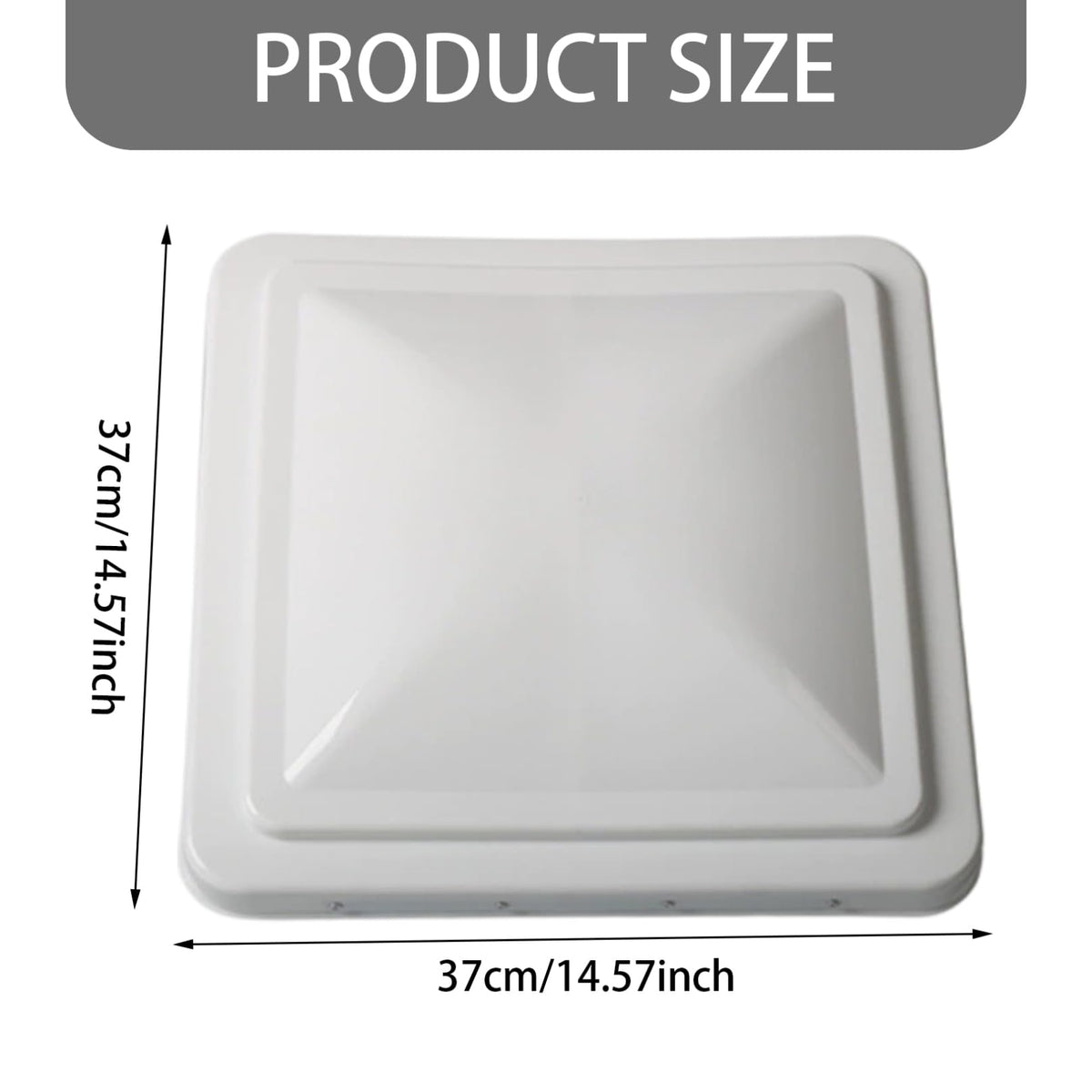 14 Inch White Weather-Resistant Plastic RV Vent Cover C27518