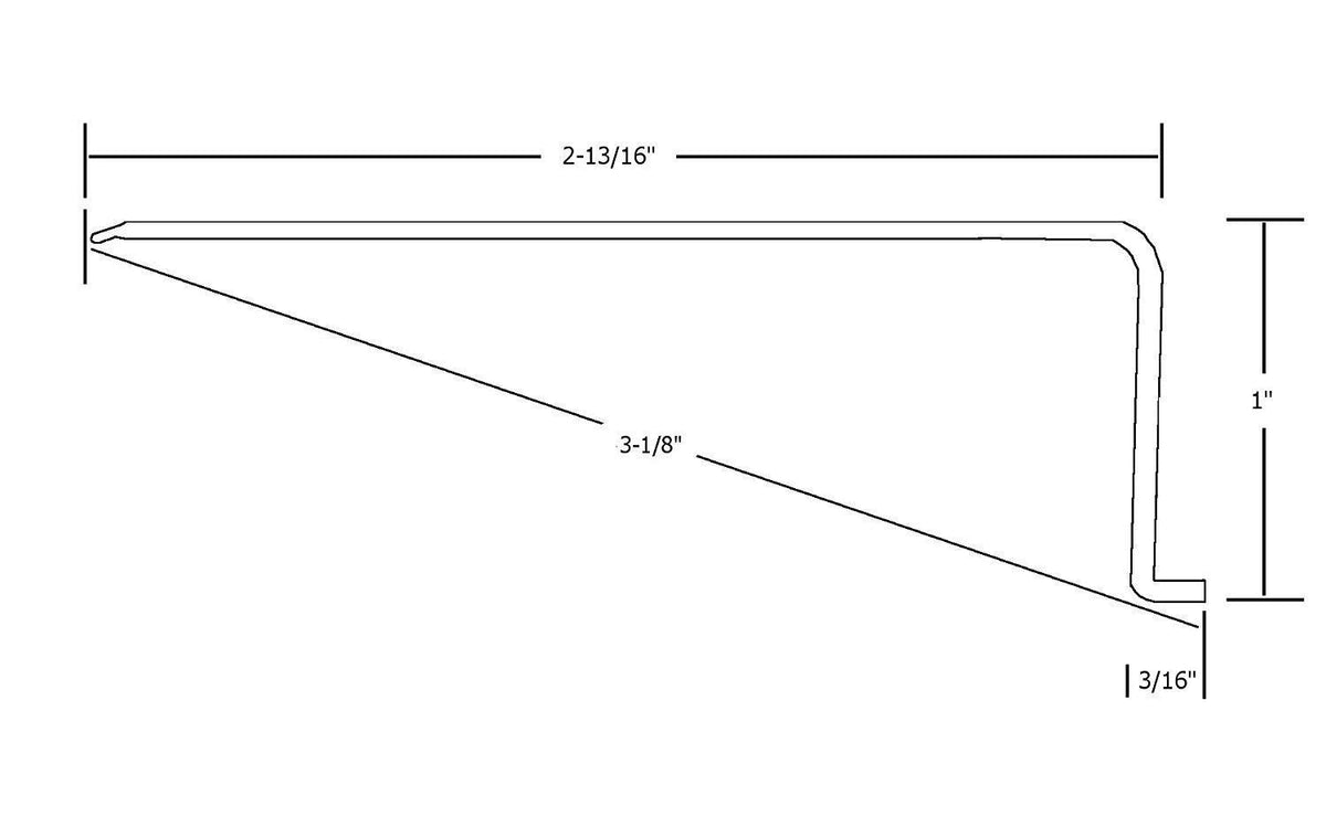 White Ribbed Acrylic Diffuser (L-Shaped, 24") H666791