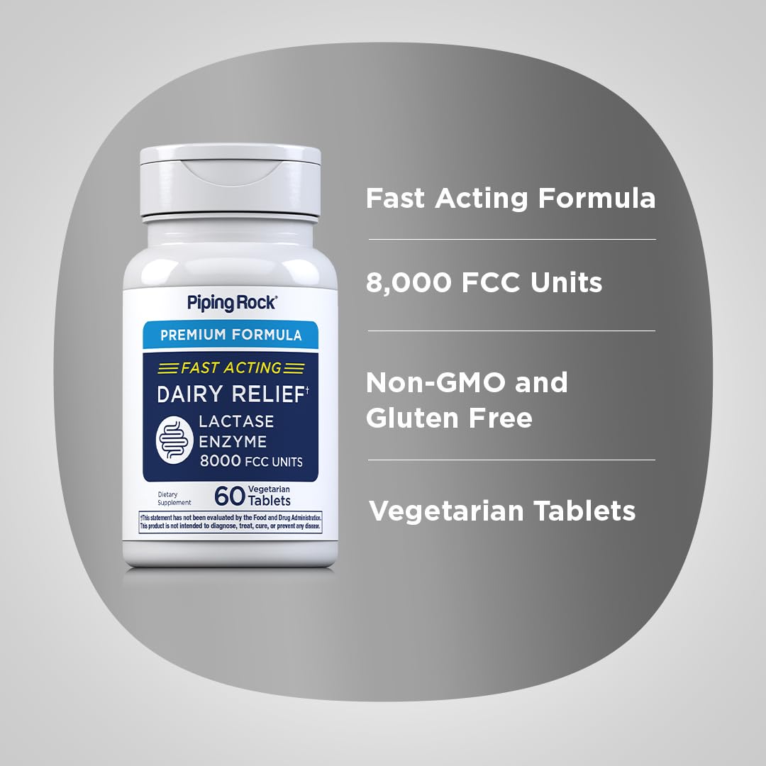Lactase Enzyme 8000 FCC 60 Tablets H303744