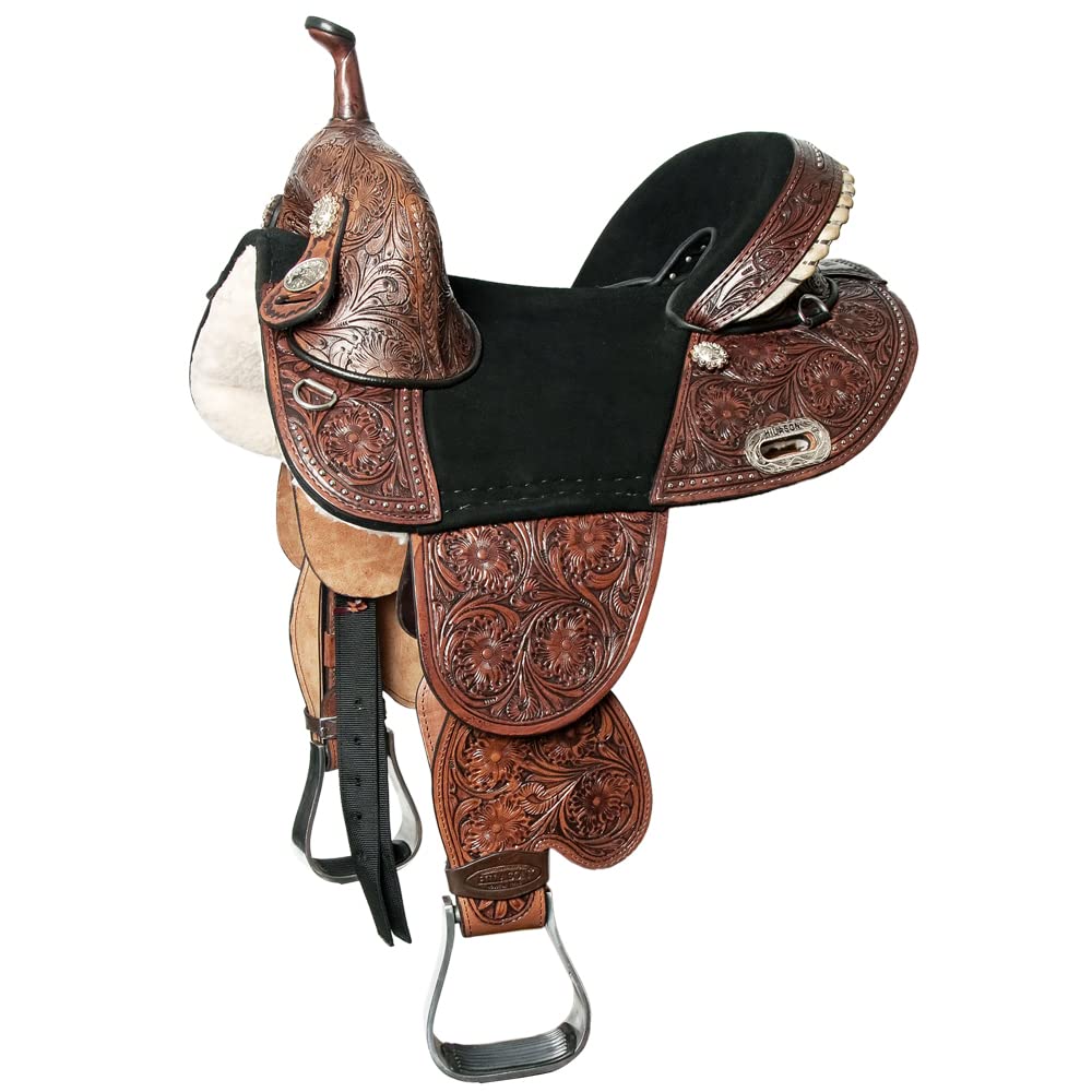 Western Horse Treeless Trail Barrel Saddle Leather F949