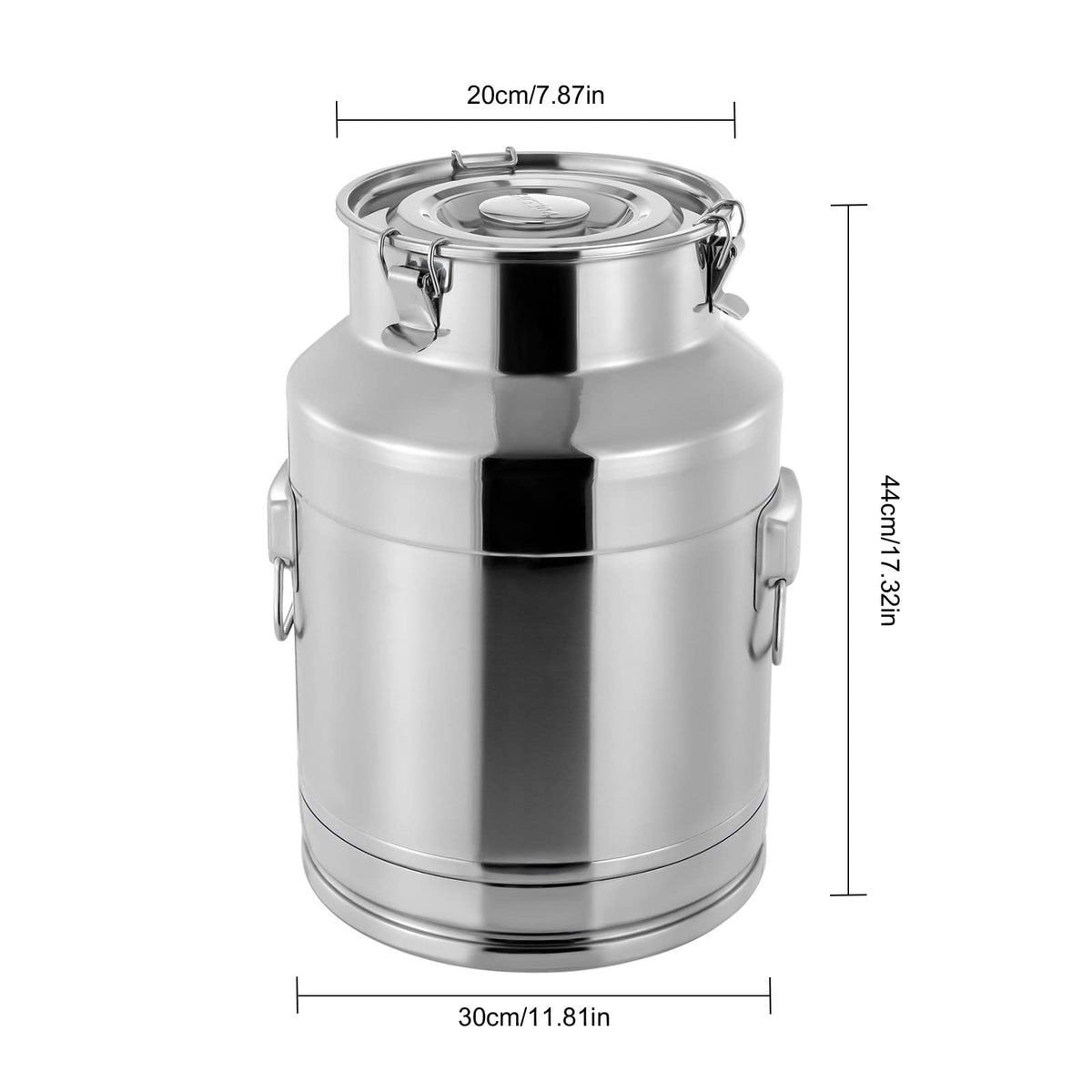 7 Gallon Stainless Steel Milk Can with Sealed Lid A332971