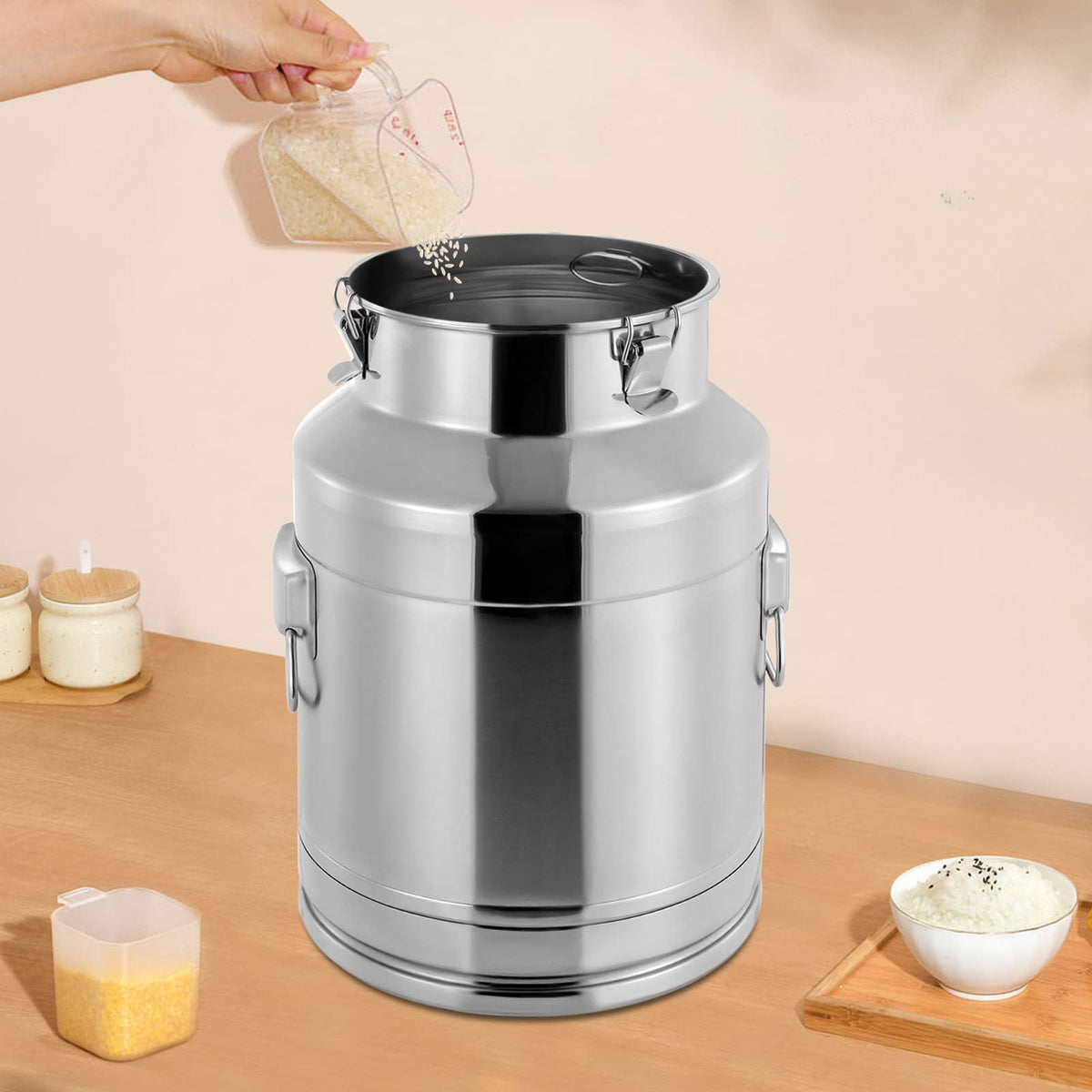 7 Gallon Stainless Steel Milk Can with Sealed Lid A332971