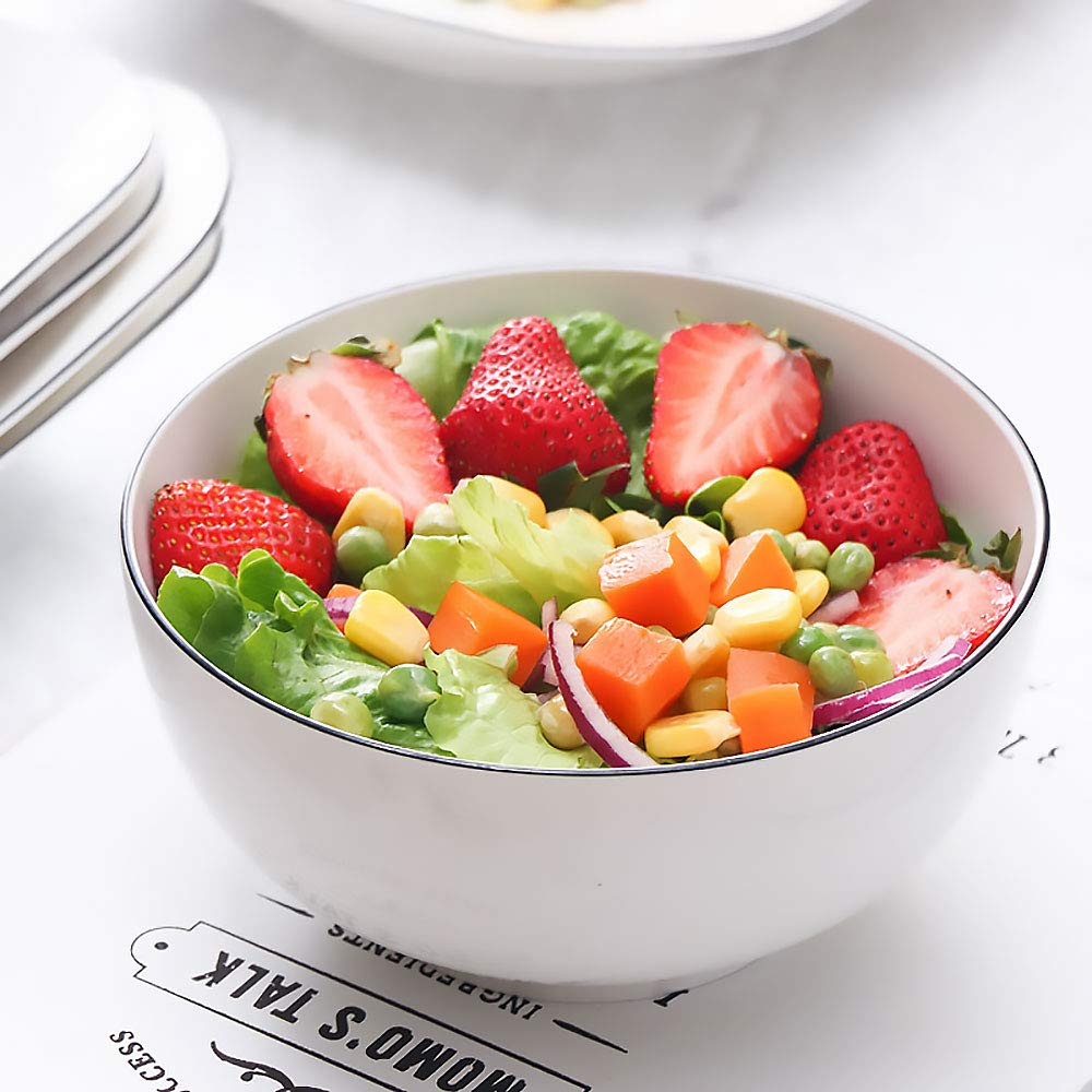 40 oz Off White Porcelain Bowl Set of 4 Z71082