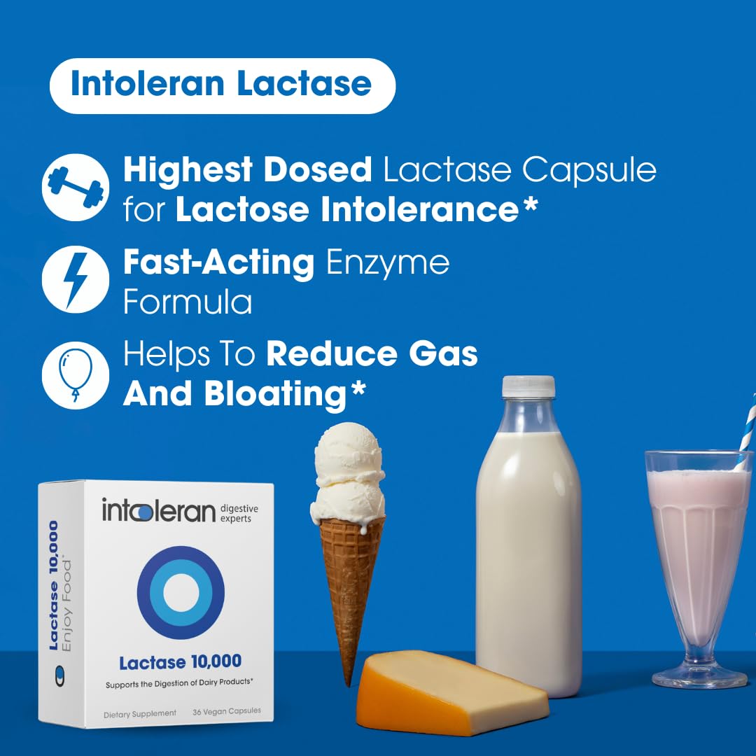 Lactase 10,000 Digestive Enzymes 36 Capsules H362