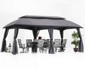 10x20 Outdoor Gazebo with Mosquito Netting and Double Roof O177