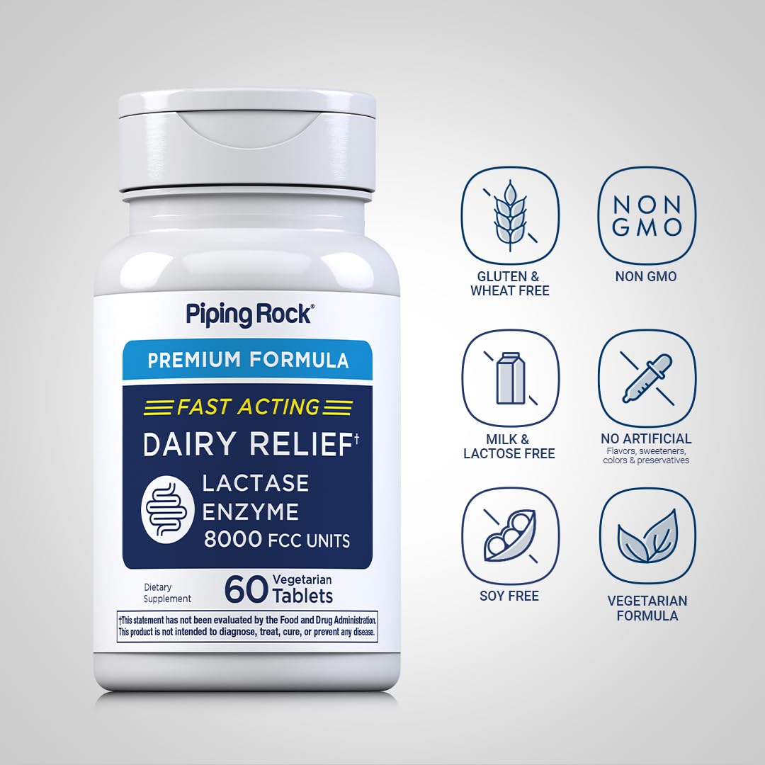 Lactase Enzyme 8000 FCC 60 Tablets H303744