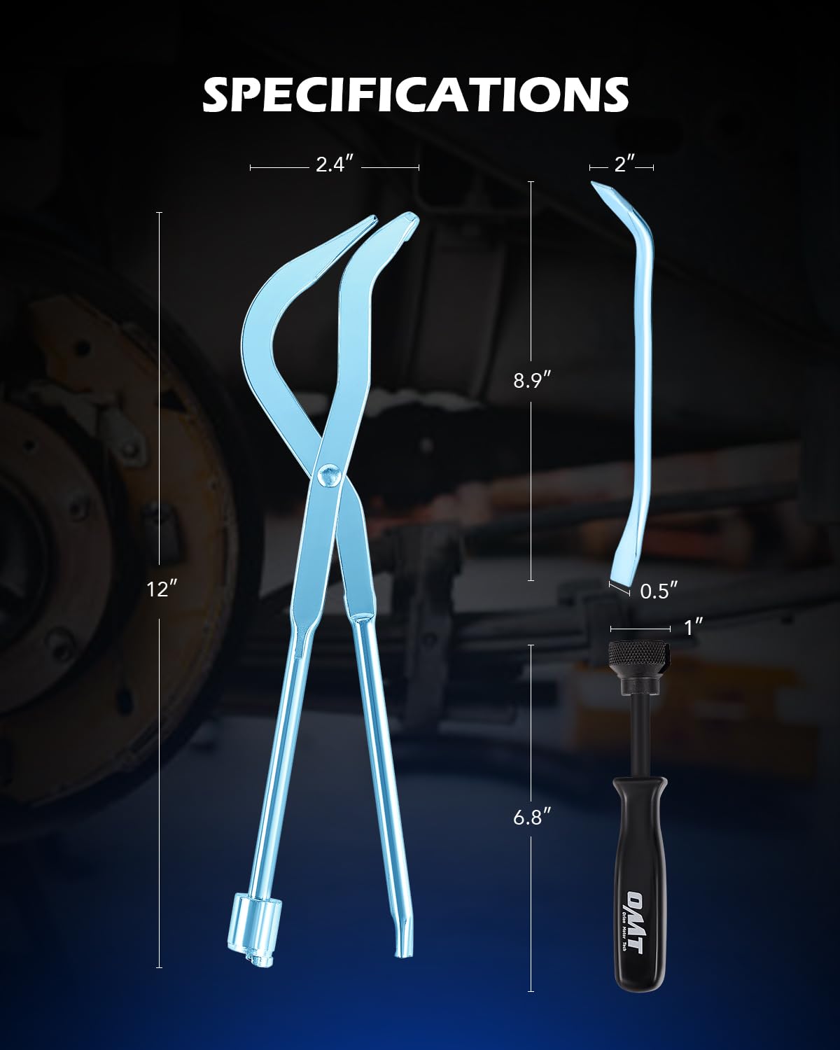 3pc Drum Brake Tool Kit with Spring Compressor and Adjustment Spoon S454765