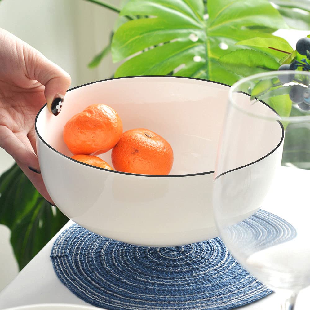 40 oz Off White Porcelain Bowl Set of 4 Z71082