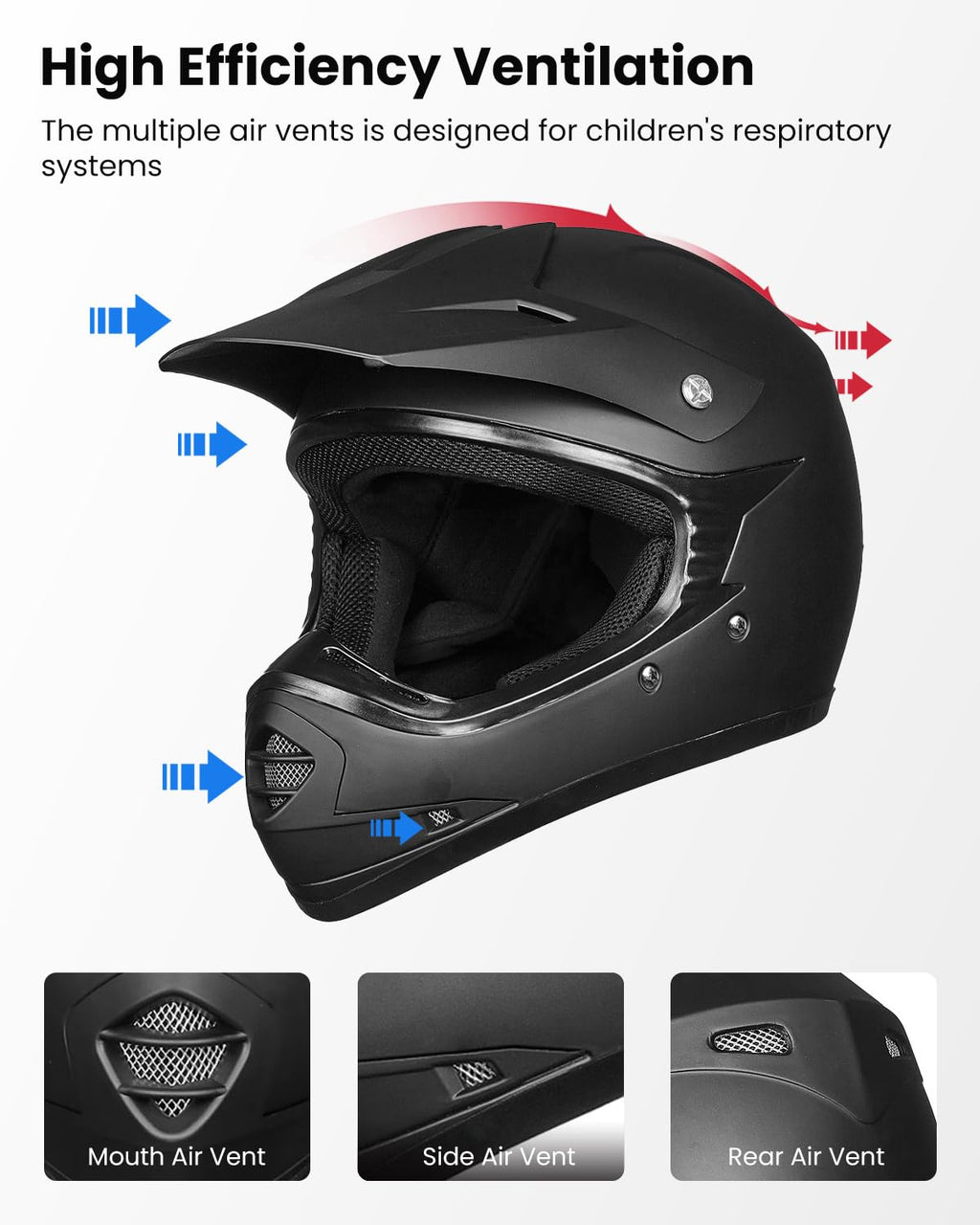 Kids Full-Face Dirt Bike Helmet W594143