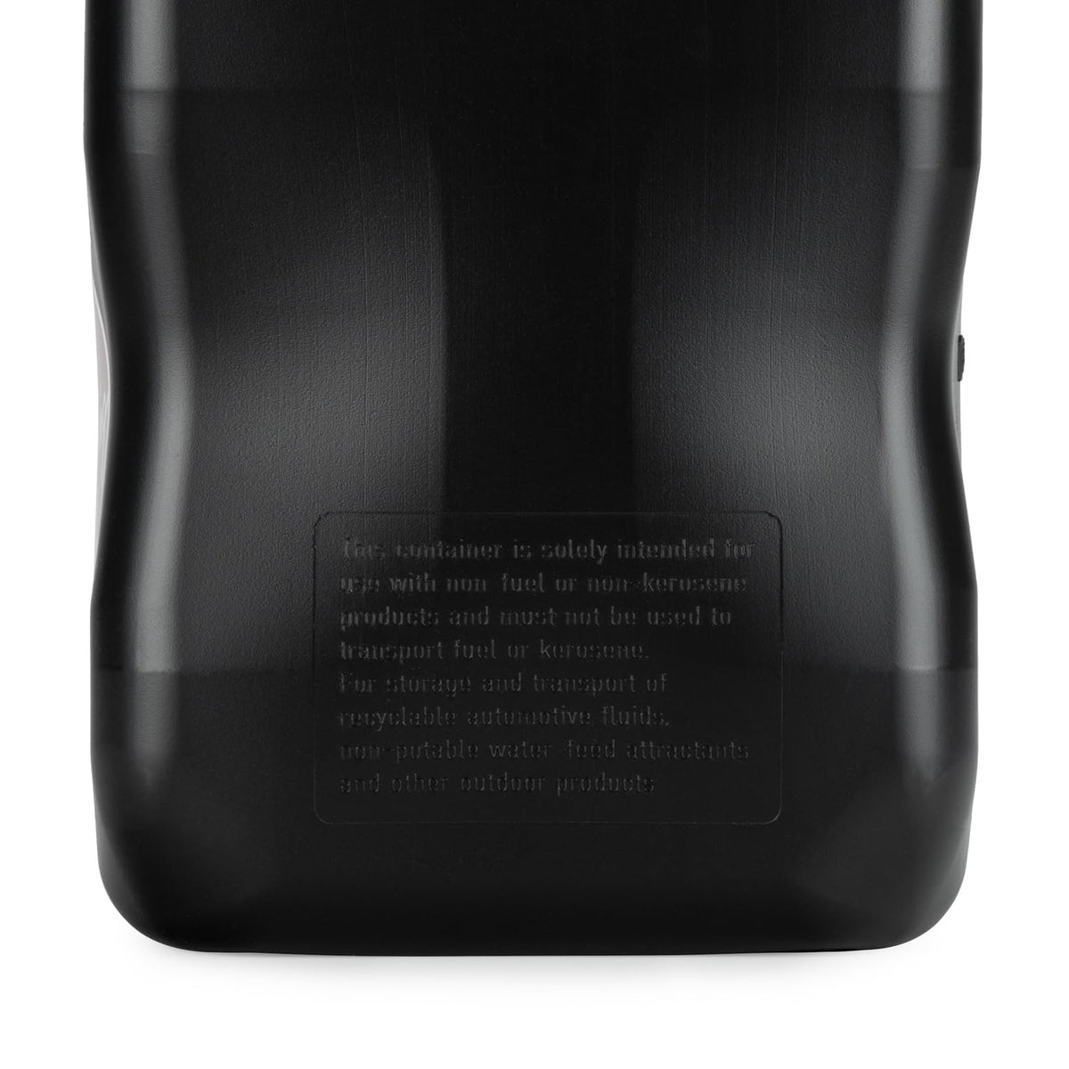 5.5 Gallon Square Motorsport Jug Black with Filler Hoses 4 Pack O706
