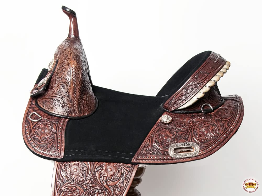 Western Horse Treeless Trail Barrel Saddle Leather F949
