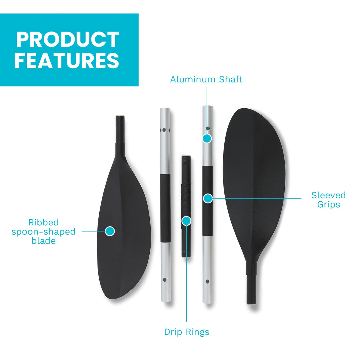 86in Aluminum Kayak Paddle V7743