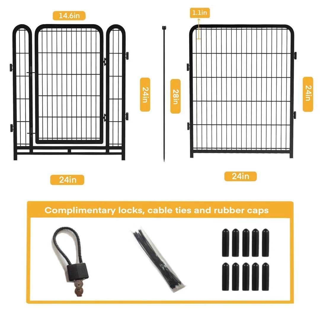 24 inch 16 Panels Metal Dog Playpen K173