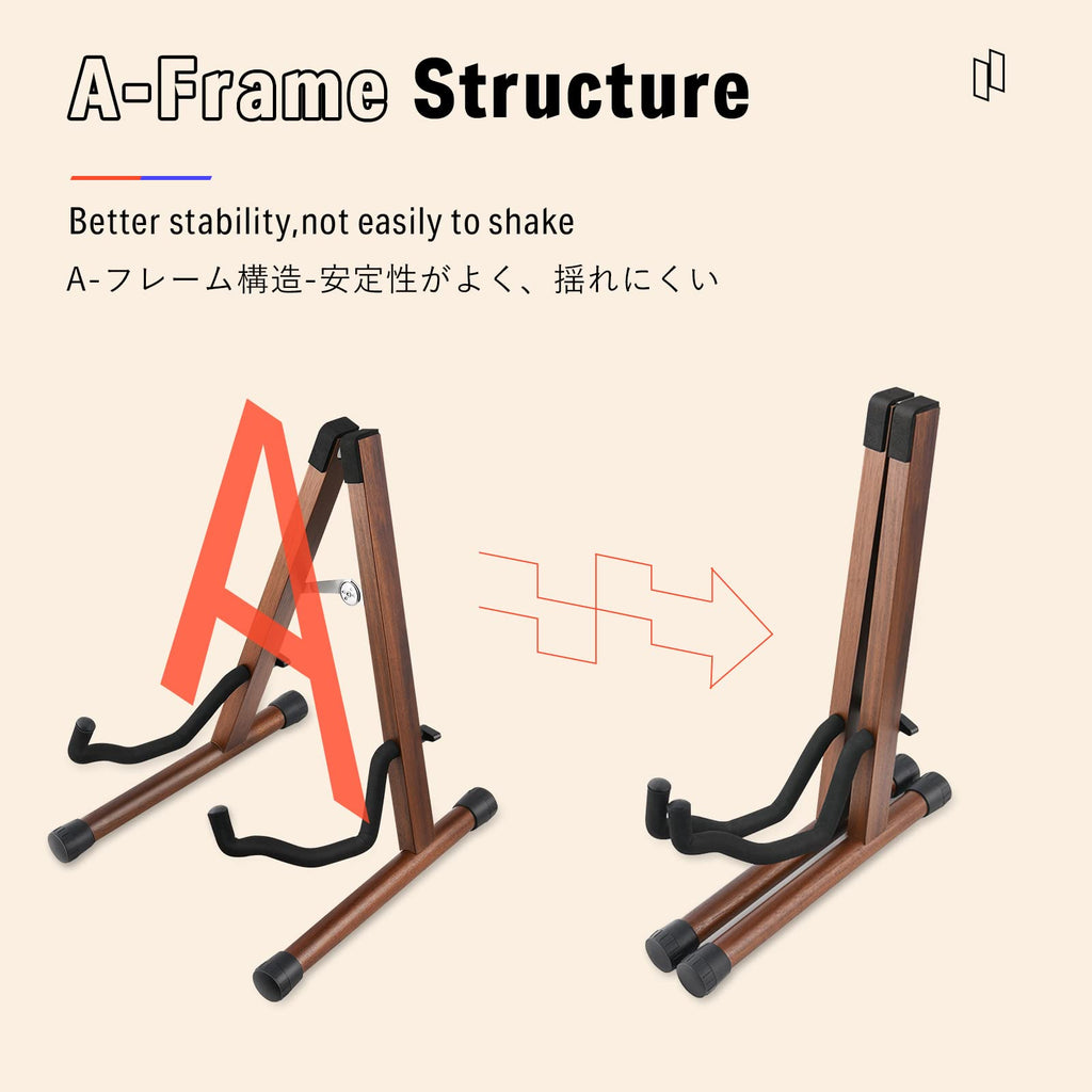 Wooden A Frame Folding Guitar Stand I859