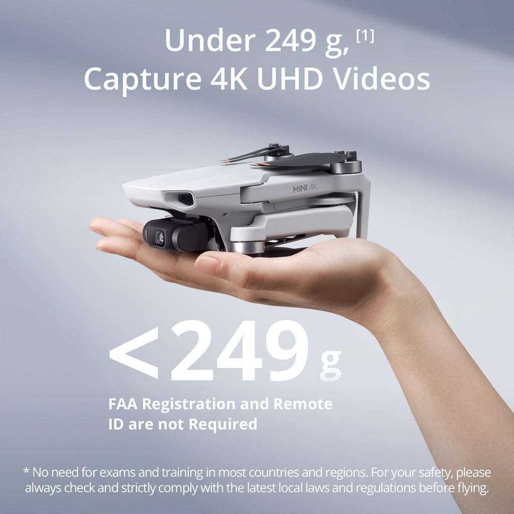 4K UHD Camera Drone with 3-Axis Gimbal Stabilization, Under 249 g K122765