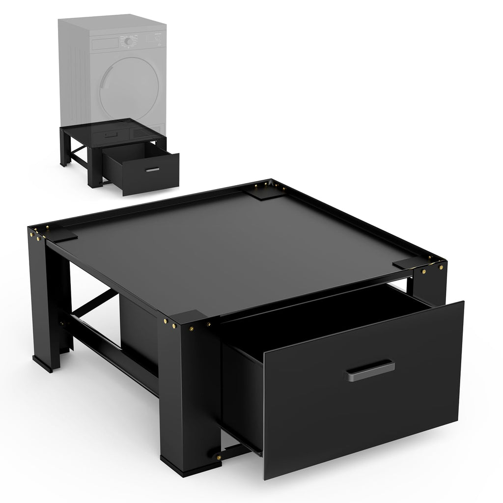 Black Washer and Dryer Pedestal with Drawer W554608