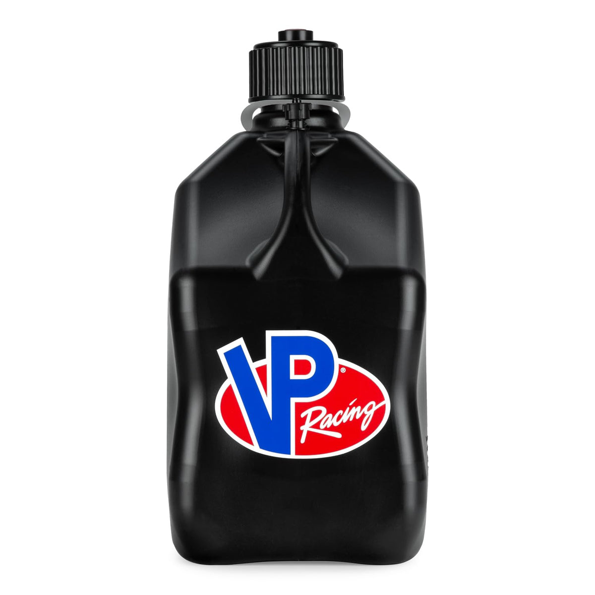 5.5 Gallon Square Motorsport Jug Black with Filler Hoses 4 Pack O706