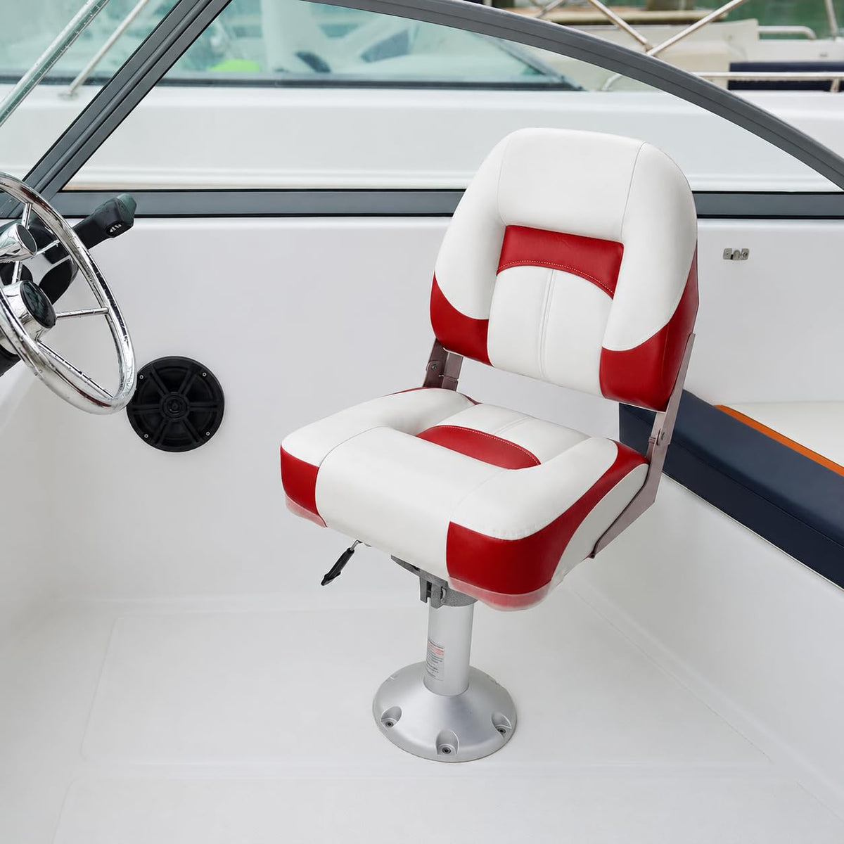 Two Tone Low Back Folding Boat Seat O380