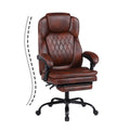 Big and Tall Ergonomic High Back PU Leather Reclining Office Chair with Footrest T83113