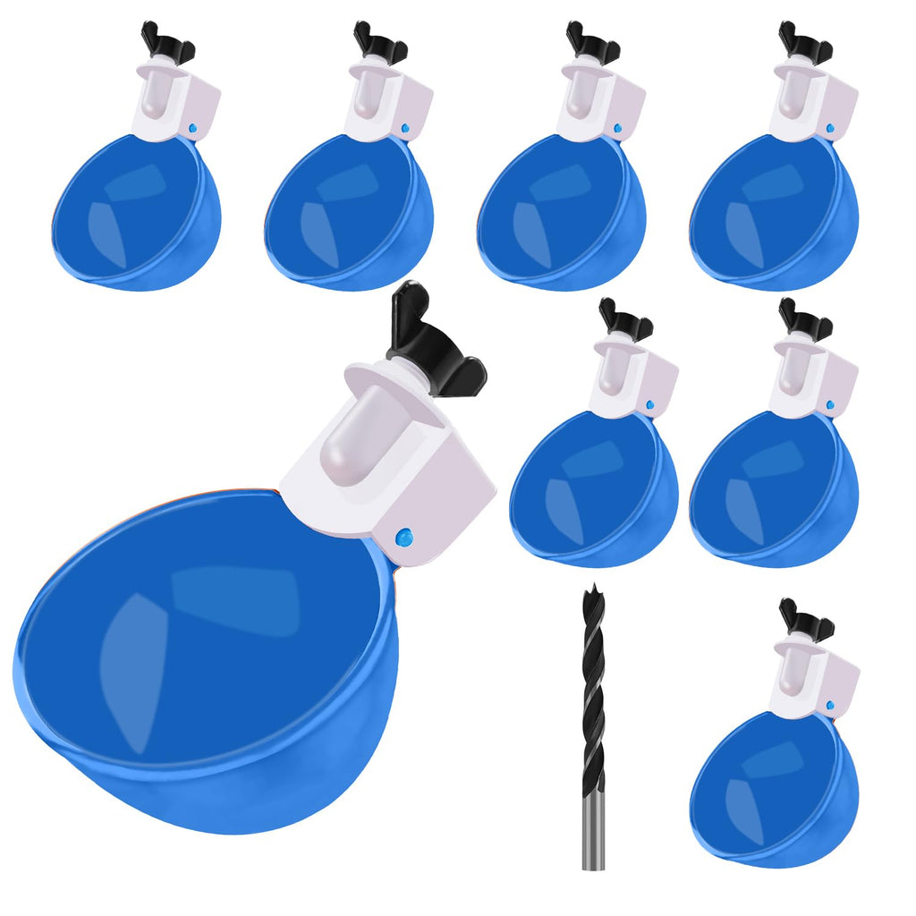 8 Packs Blue Large Chicken Waterer Cups Z122679