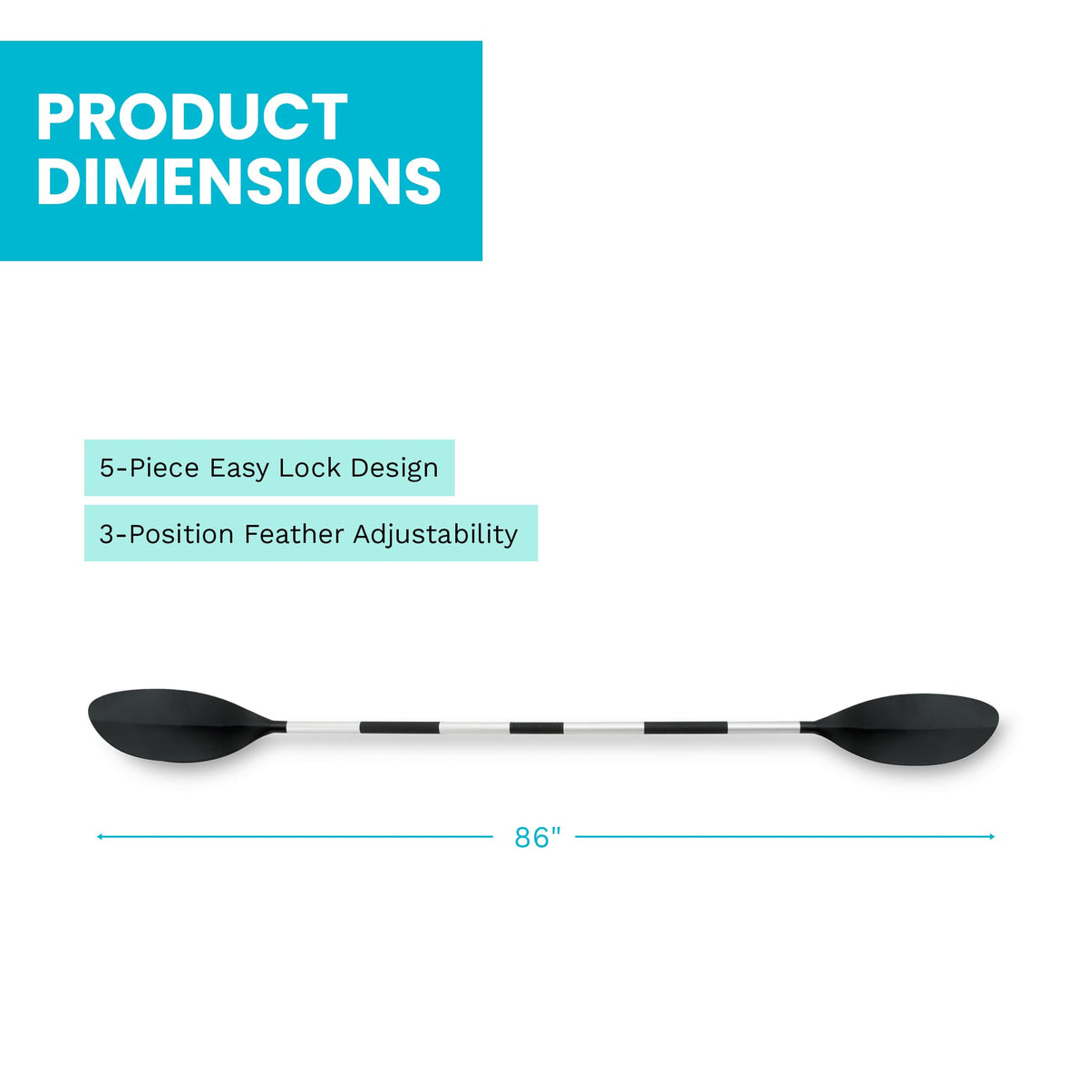 86in Aluminum Kayak Paddle V7743