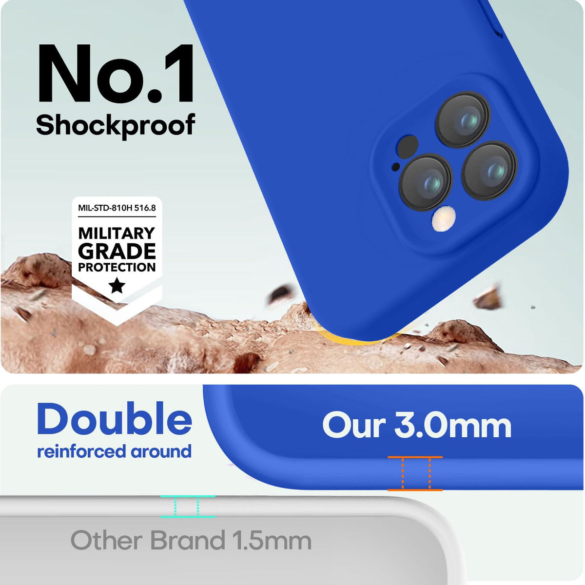 iPhone 13 Pro Max Silicone Shockproof Phone Case L723188