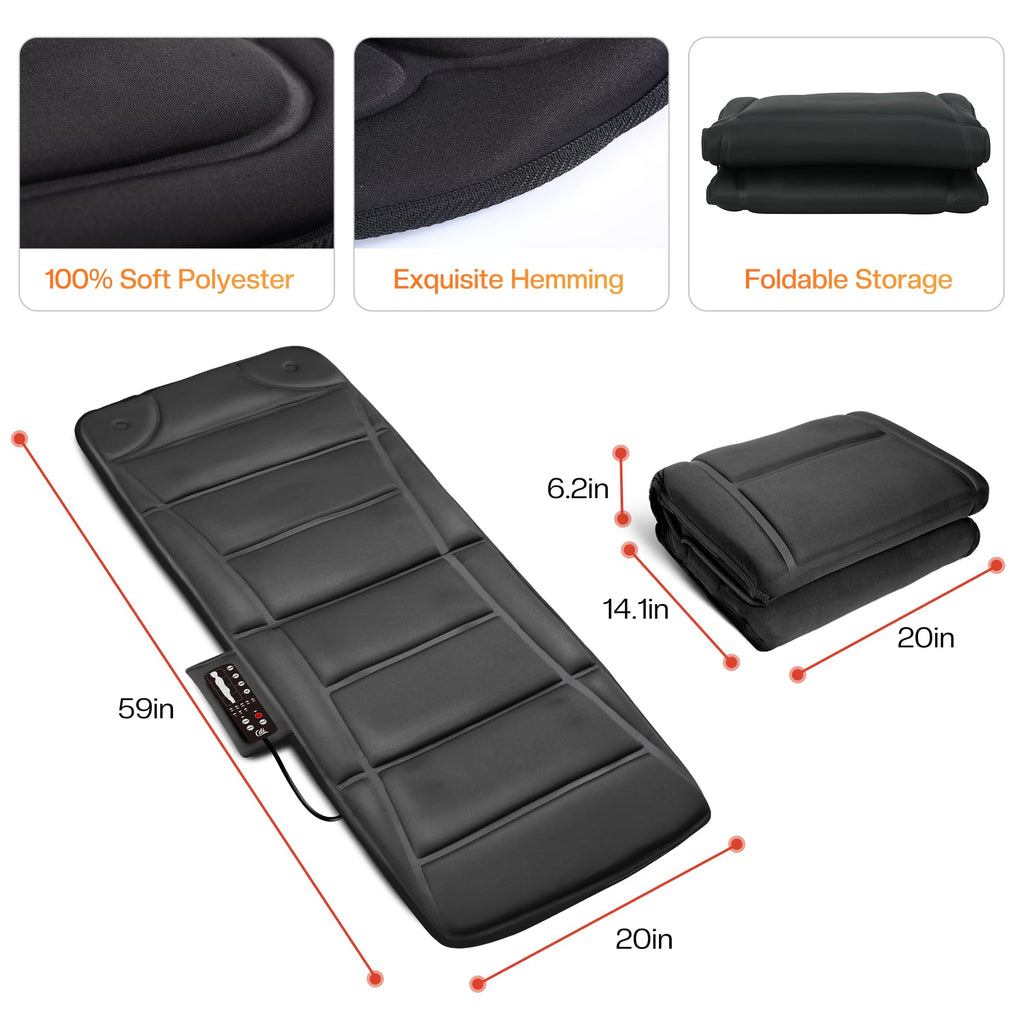 10 Vibration Motors Massage Mat with Auto Shut Off M5442
