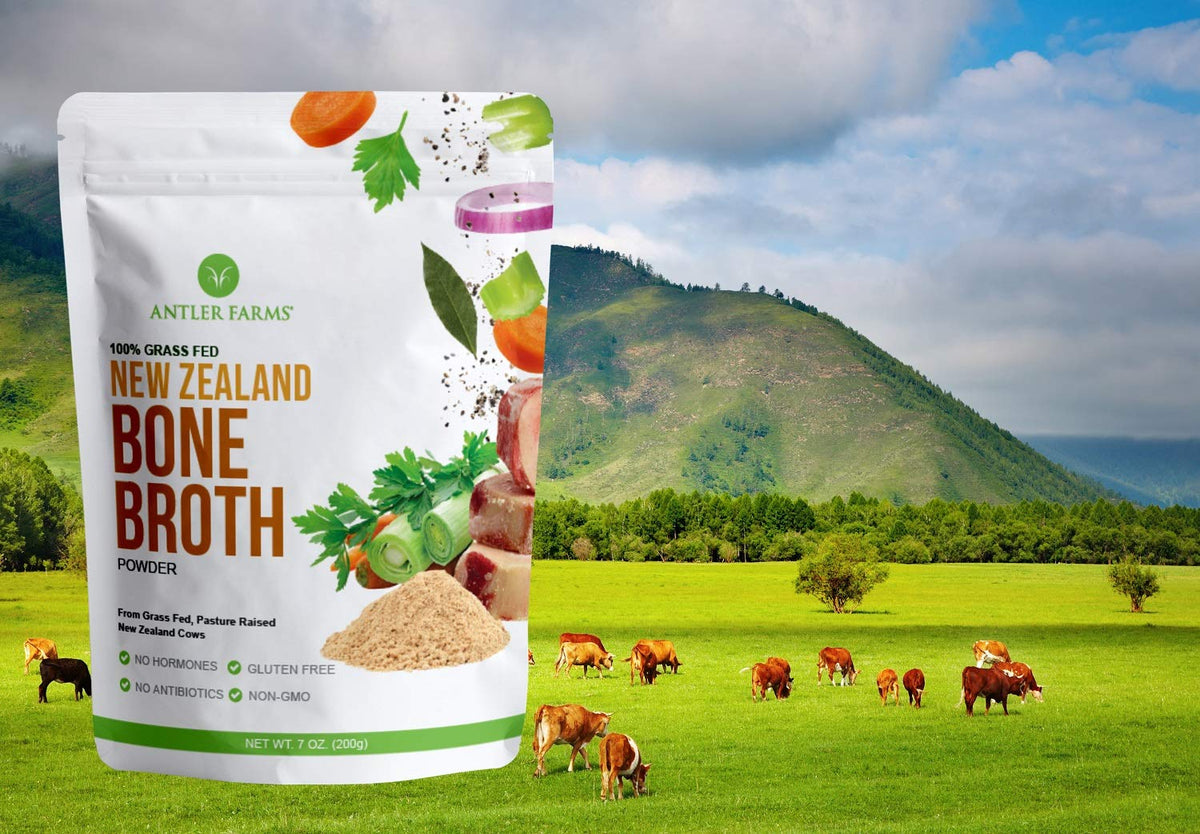 100% Grass Fed New Zealand Bone Broth Powder, 40 Servings, 200g G315502