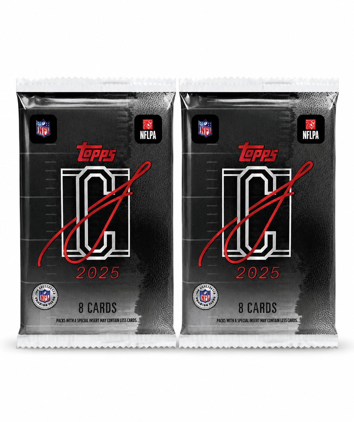 Football Trading Card Bundle, 2 Sealed Mega Box Packs, 16 Cards L716