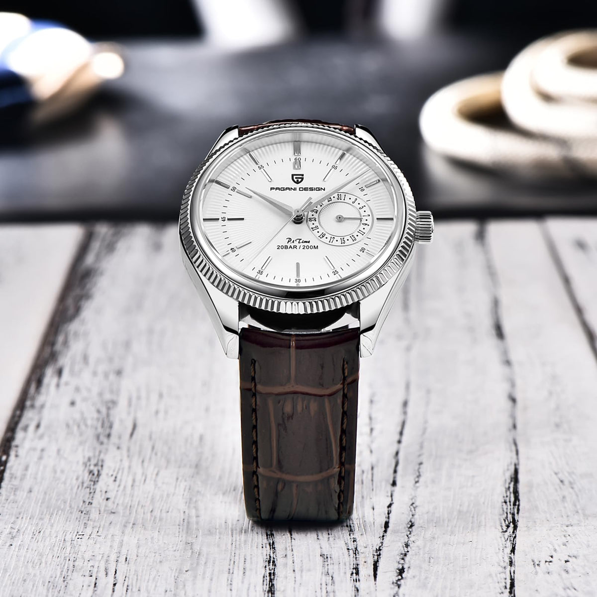 40mm Stainless Steel Quartz Wristwatch with Date Display I230137