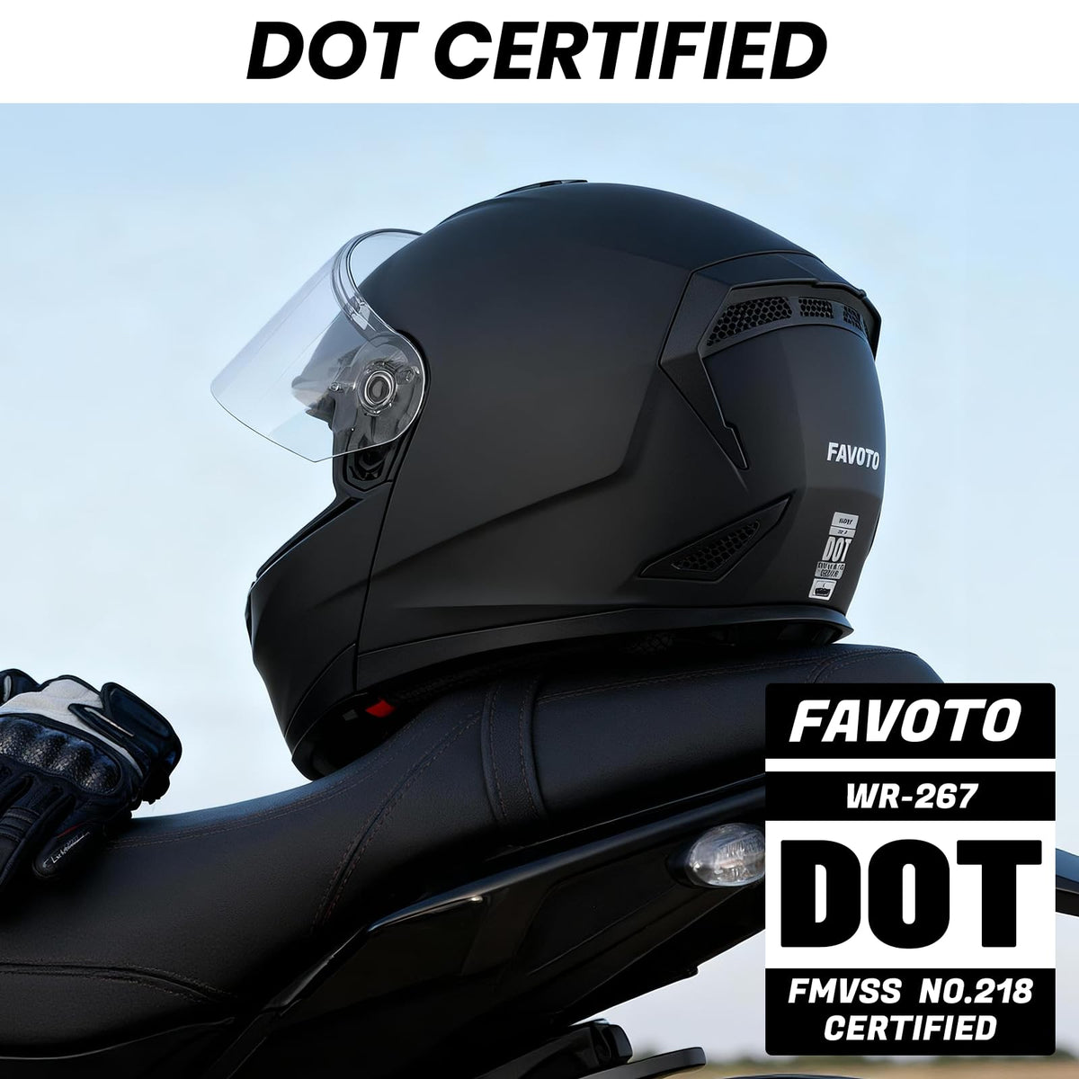 Modular Flip Up Motorcycle Helmet with Dual Visor Q826