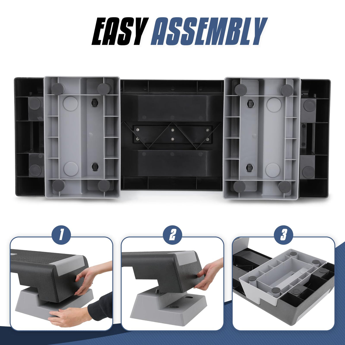 Aerobics Stepper Platform with Stackable Risers Q5103