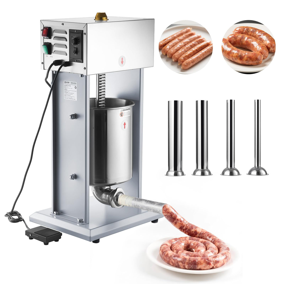 Electric Stainless Steel Sausage Stuffer with Foot Pedal W9597