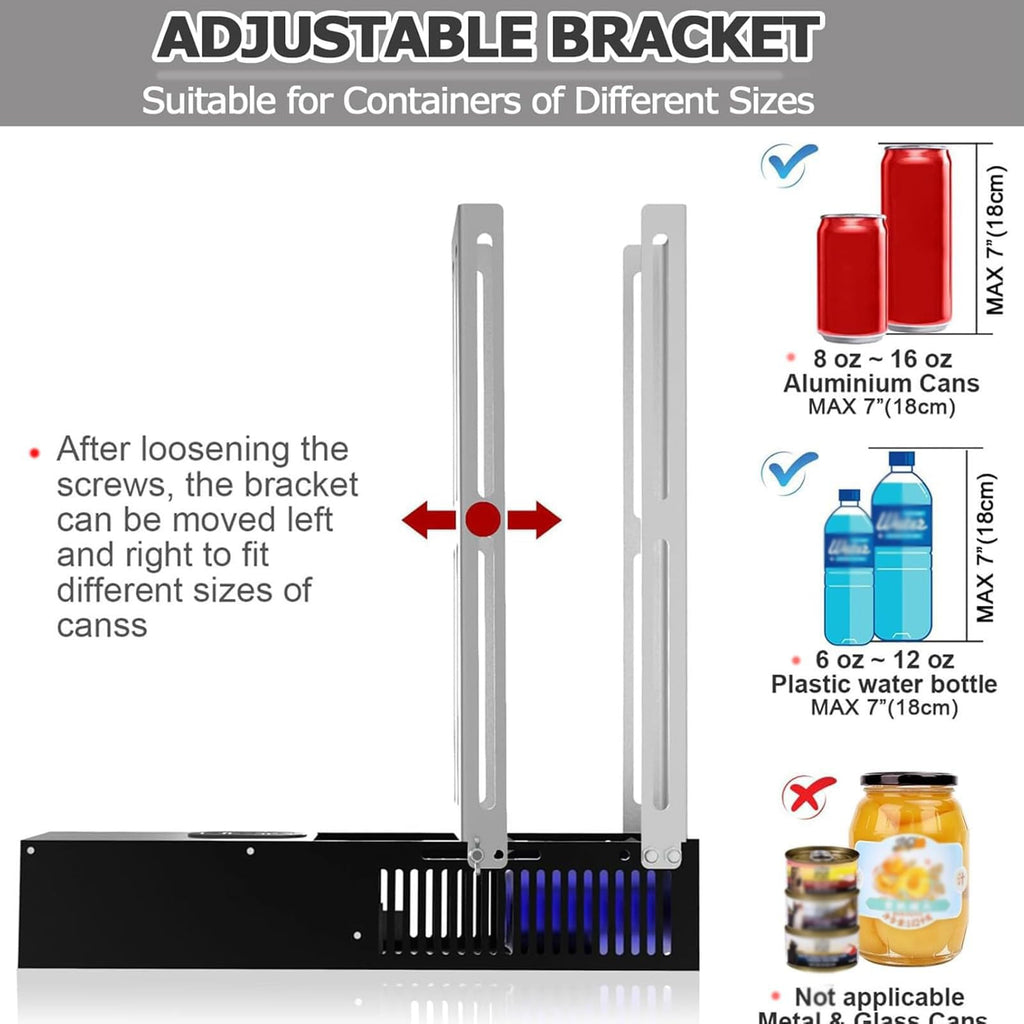 Wall Mounted Can Crusher for 12/16oz Aluminum Cans F227114