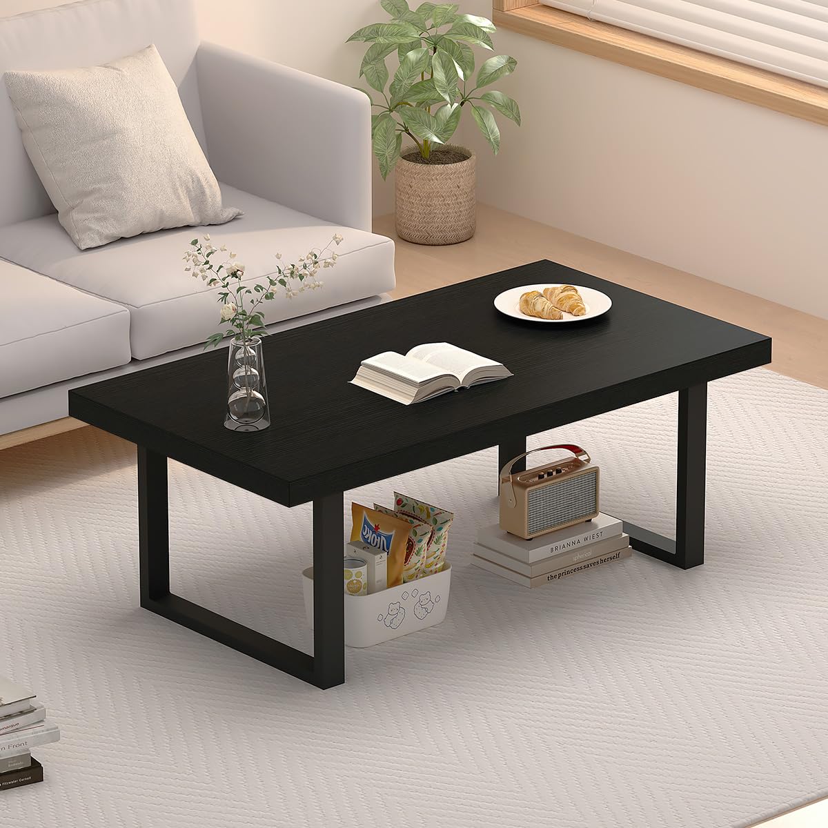 Black Wood Coffee Table P5007