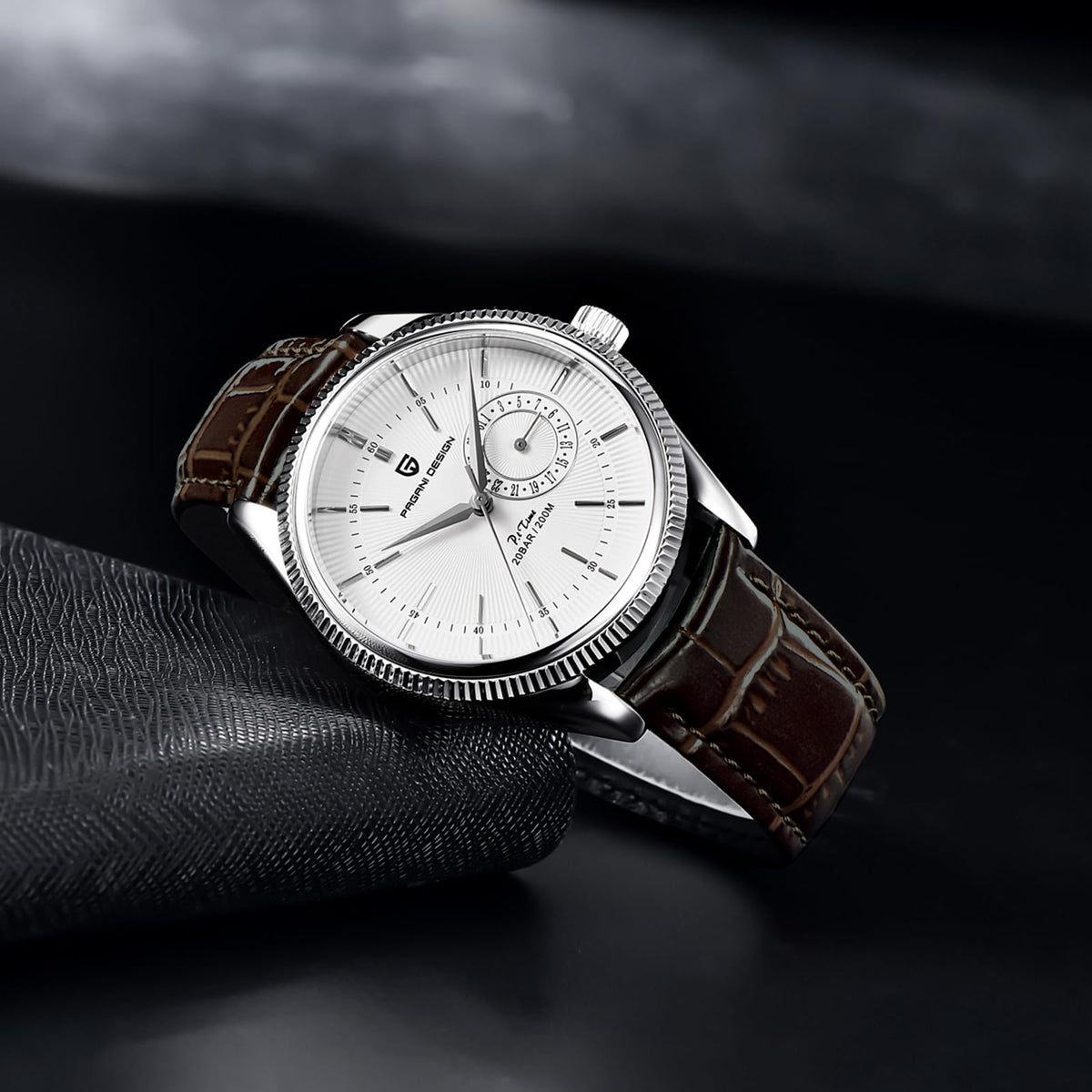 40mm Stainless Steel Quartz Wristwatch with Date Display I230137