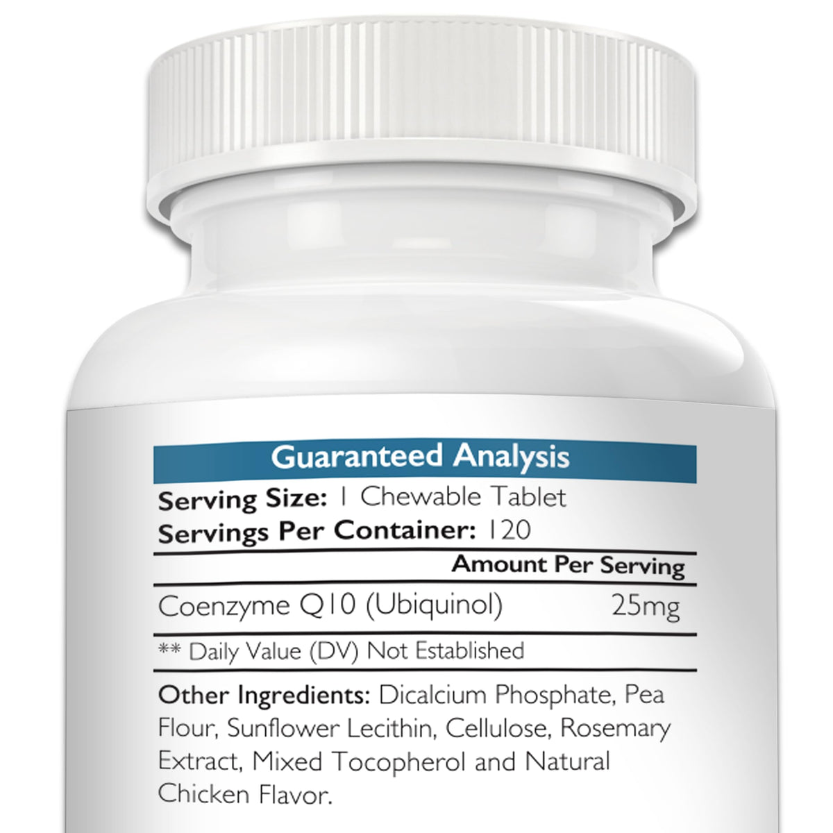Coenzyme Q10 for Dogs Grain-Free Supplement, 120 Chewable Tablets Z9457