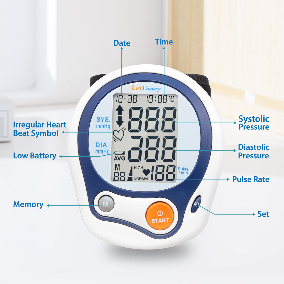 Kids Wrist Blood Pressure Monitor with Carrying Case G568