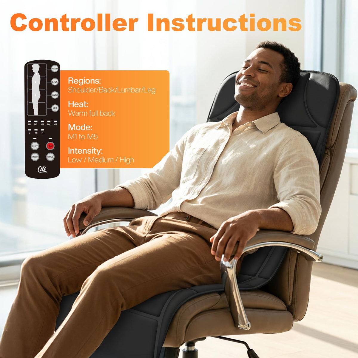 10 Vibration Motors Massage Mat with Auto Shut Off M5442