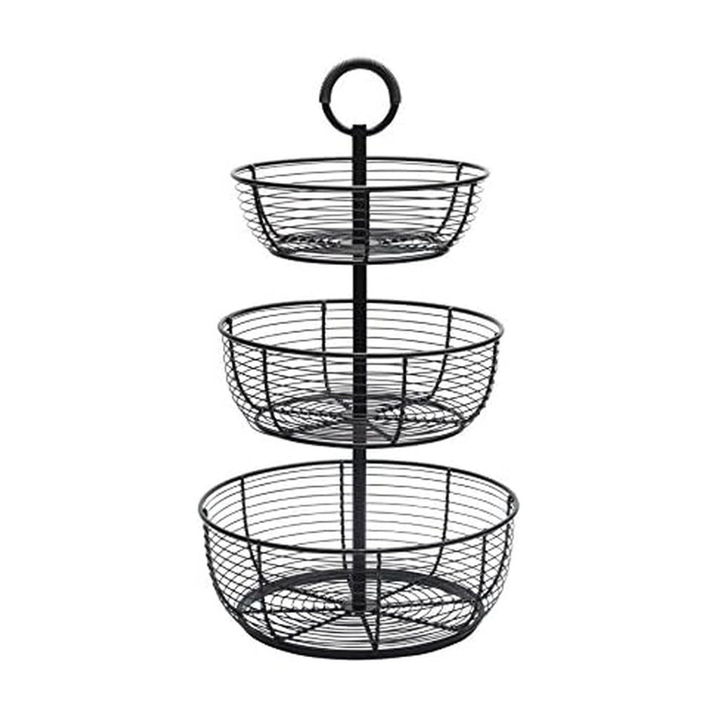3-Tier Metal Floor Standing Fruit Storage Basket S18515