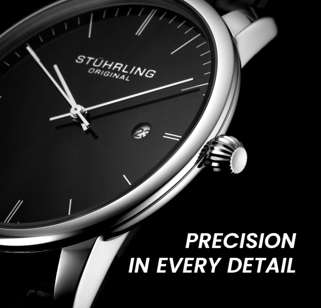 Men's 40mm Ultra Slim Leather Strap Quartz Analog Dress Watch L2638