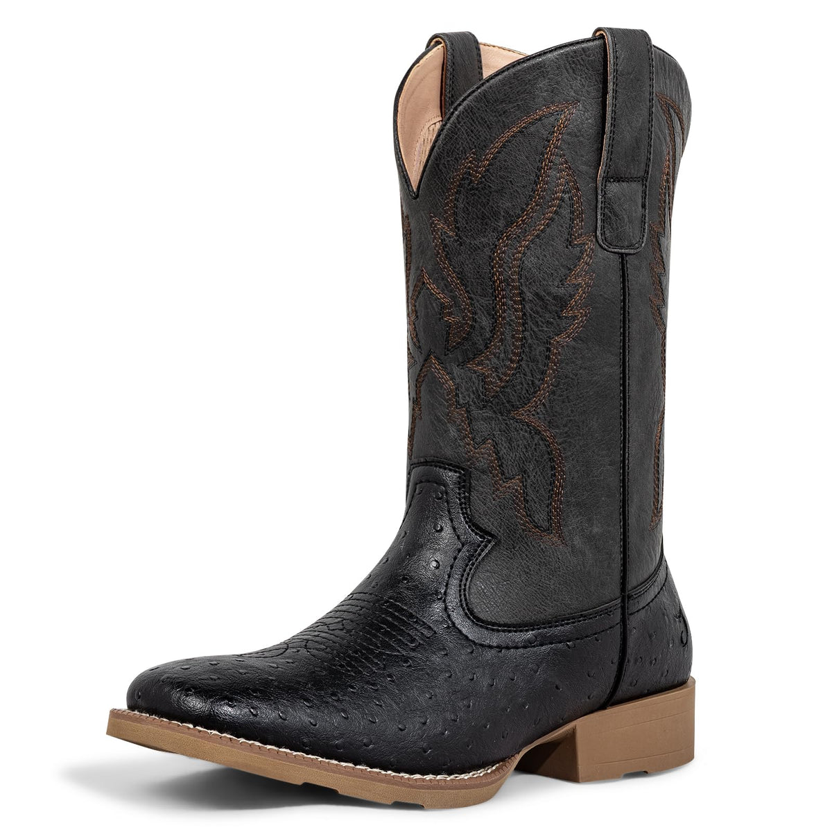 Mens Cowboy Boots Square Toe Wide Fit Y955